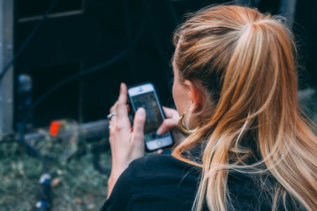woman using smartphone